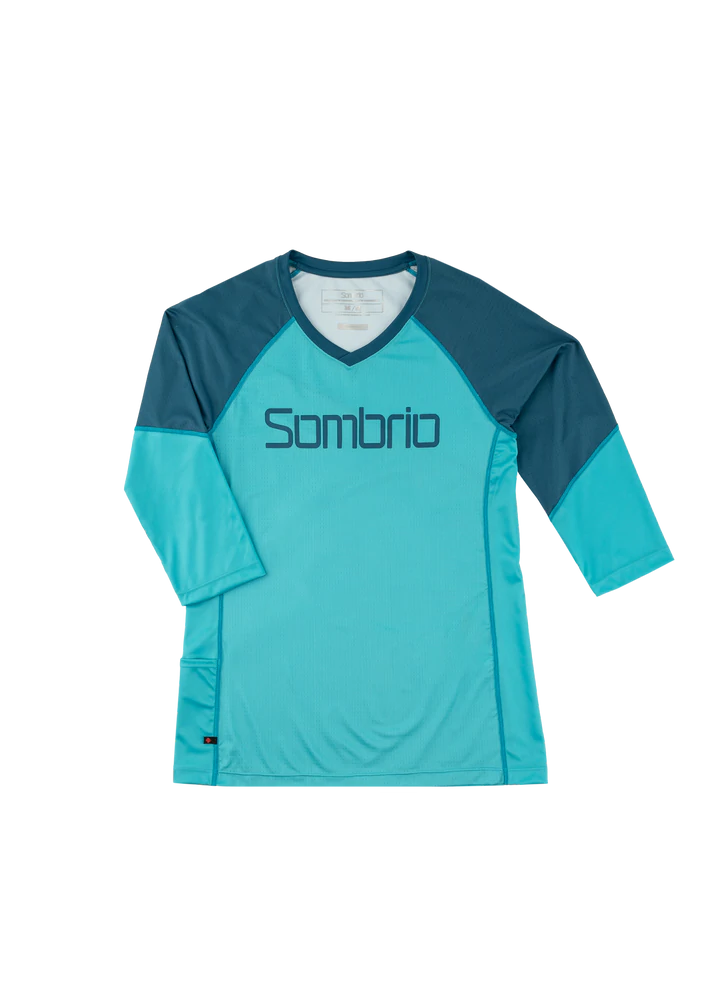Sombrio Vista 2 3/4 Sleeve MTB Jersey - Womens - Sombrio-Skyline Blue-Midnight Blue Sombrio - Skyline Blue - Midnight Blue X-Small