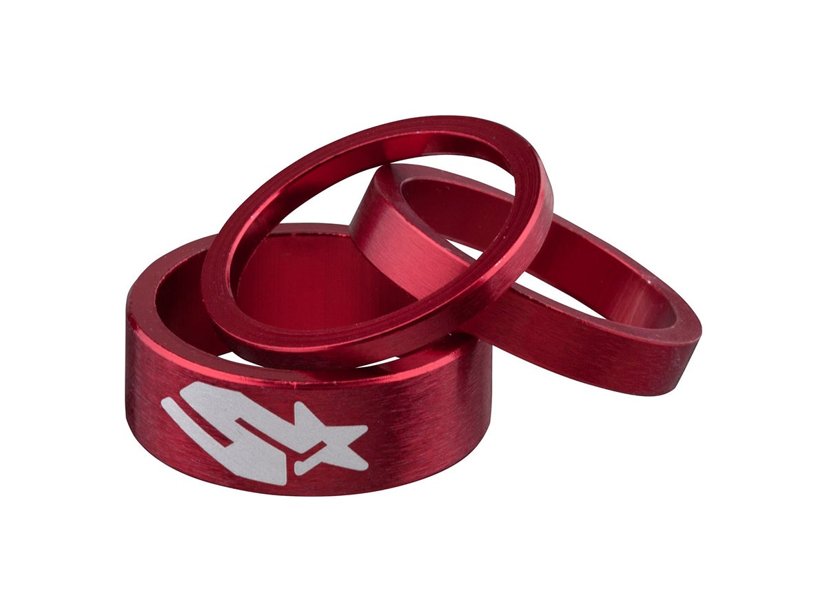 Spank Headset Spacer Kit - Red Red 1.1/8"