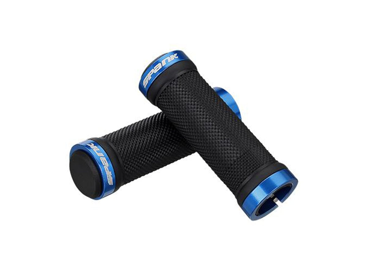 Spank Spoon Grom Grips - Black-Blue Black - Blue