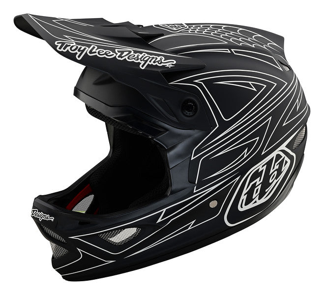 Troy Lee Designs D3 Fiberlite Full Face Helmet - Spider Stripe