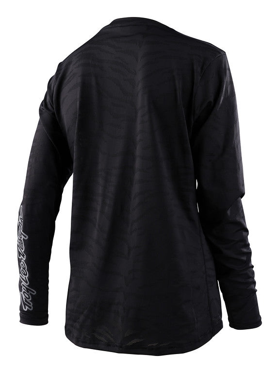 Troy Lee Designs Lilium Short Sleeve MTB Jersey - Womens - Tiger Jaquard - Black