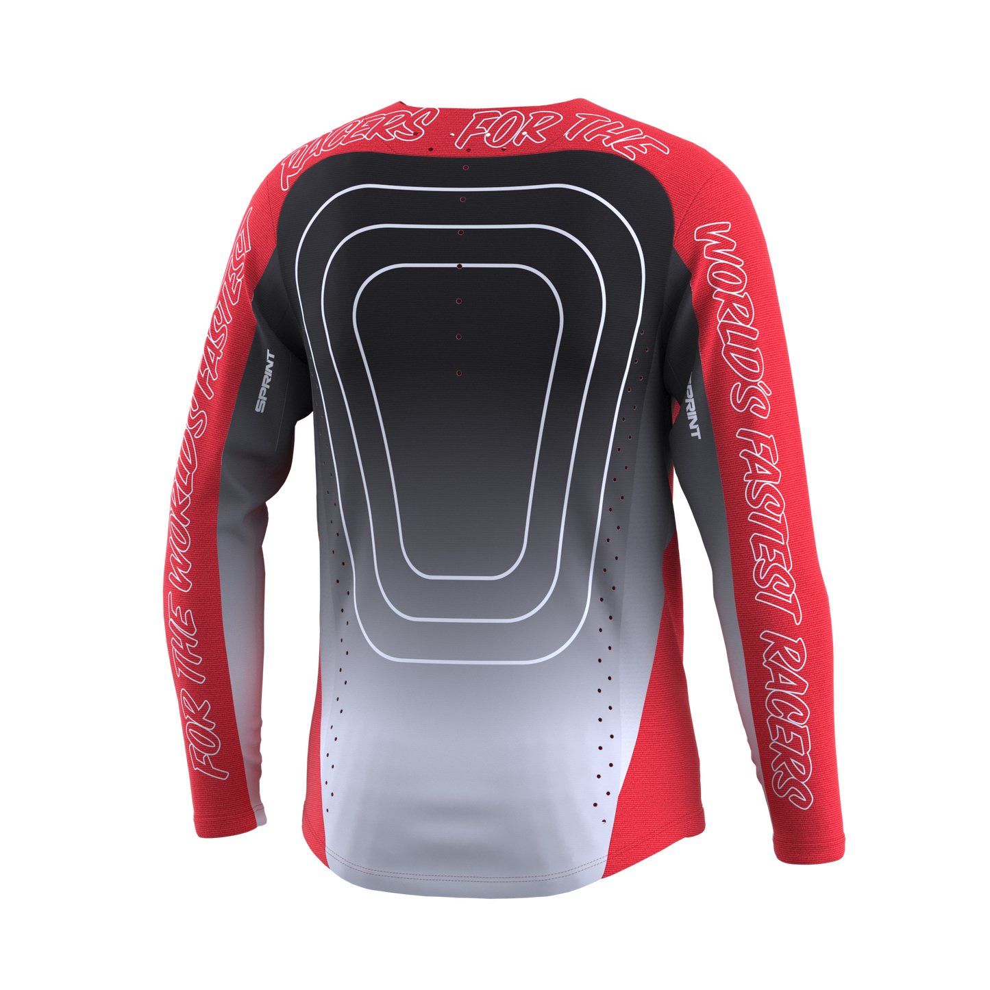 Troy Lee Designs Sprint Long Sleeve MTB Jersey - Richter - Youth - Race Red - 2023