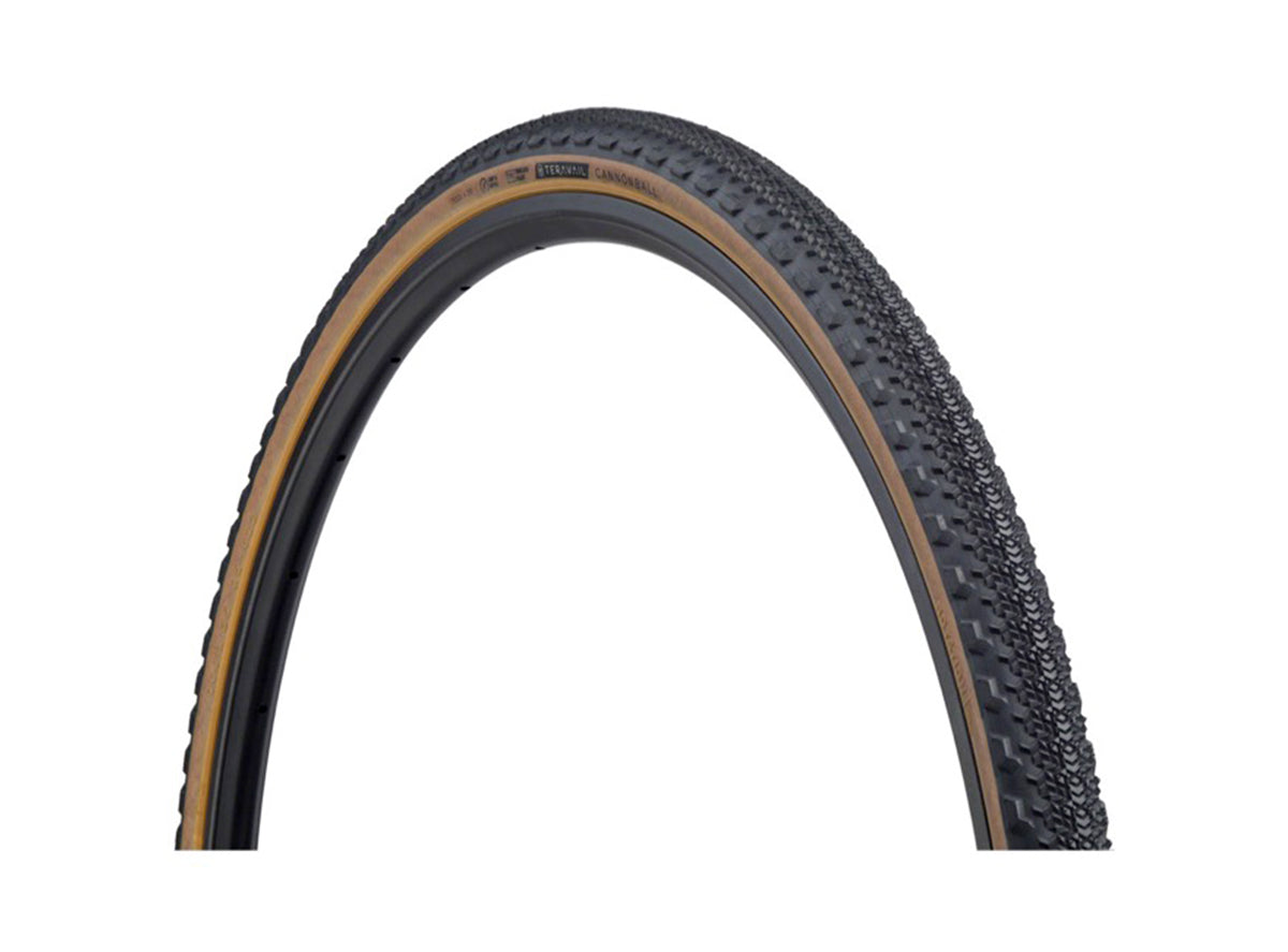Teravail Cannonball Light & Supple 700c Cyclocross Tire - Tan Sidewall Black - Tan 35c (TR)Tubeless Ready
