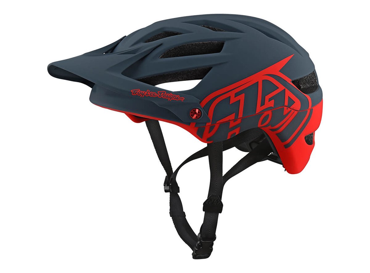 Troy Lee Designs A1 MTB Helmet - Drone - Gray-Red - 2018 Gray - Red Small