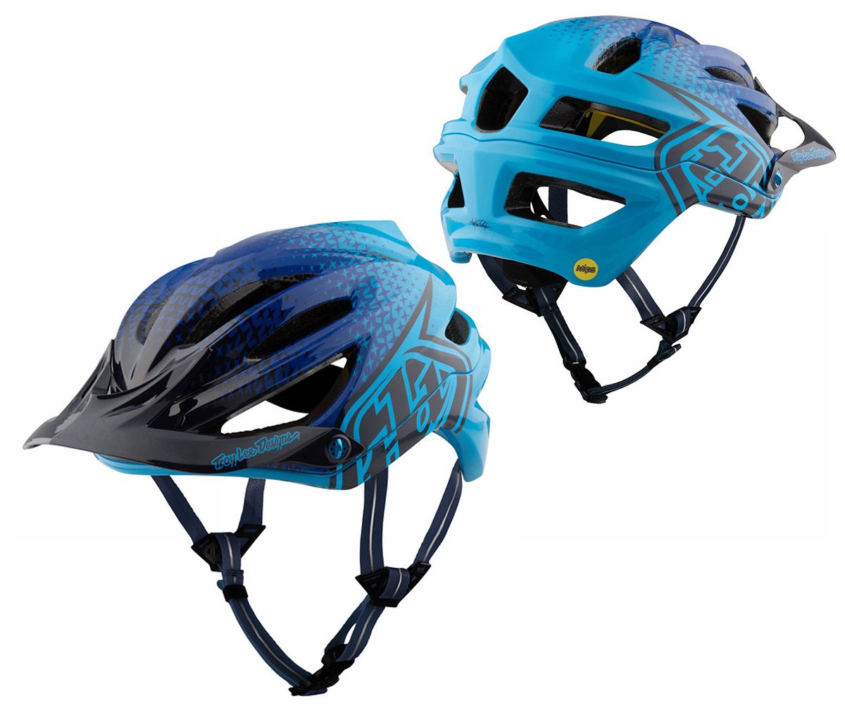 Troy Lee Designs A2 MIPS MTB Helmet - 50/50 - Blue Blue Medium/Large
