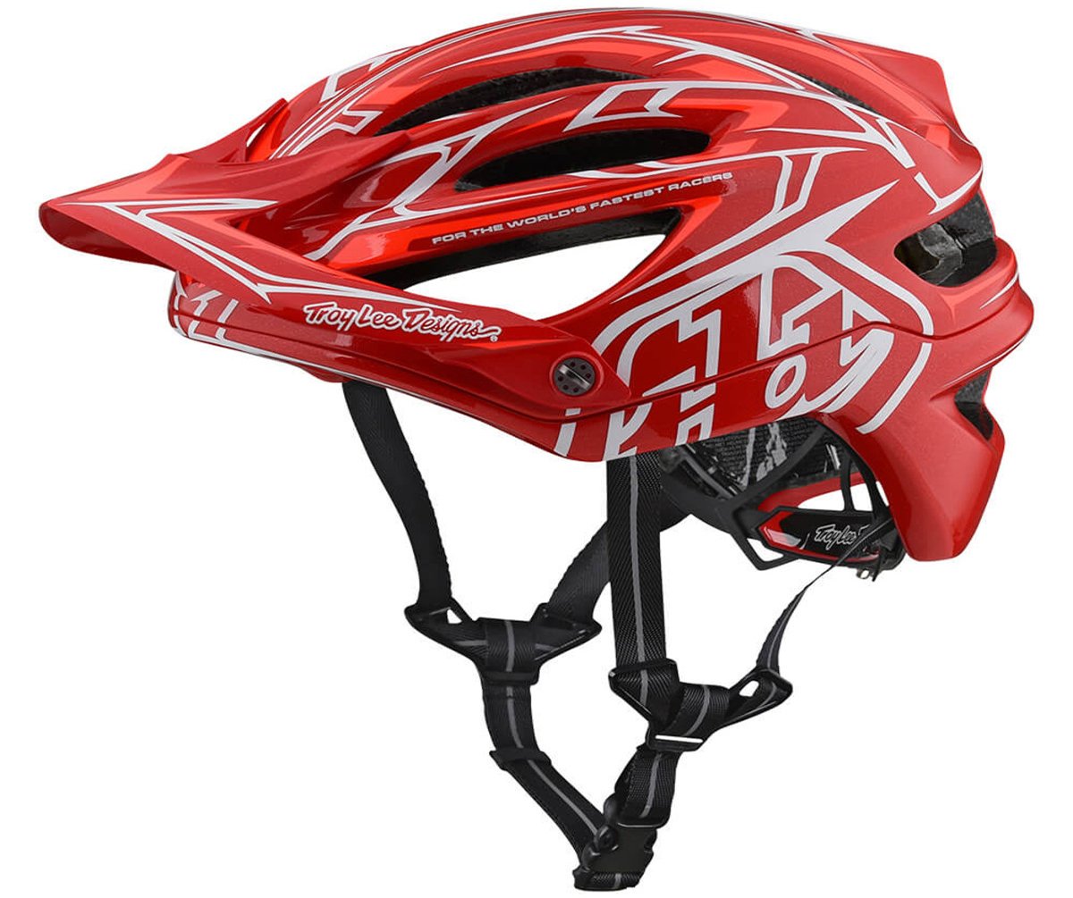 Troy Lee Designs A2 MIPS MTB Helmet - Pinstripe 2 - Red - 2018 Red Medium/Large