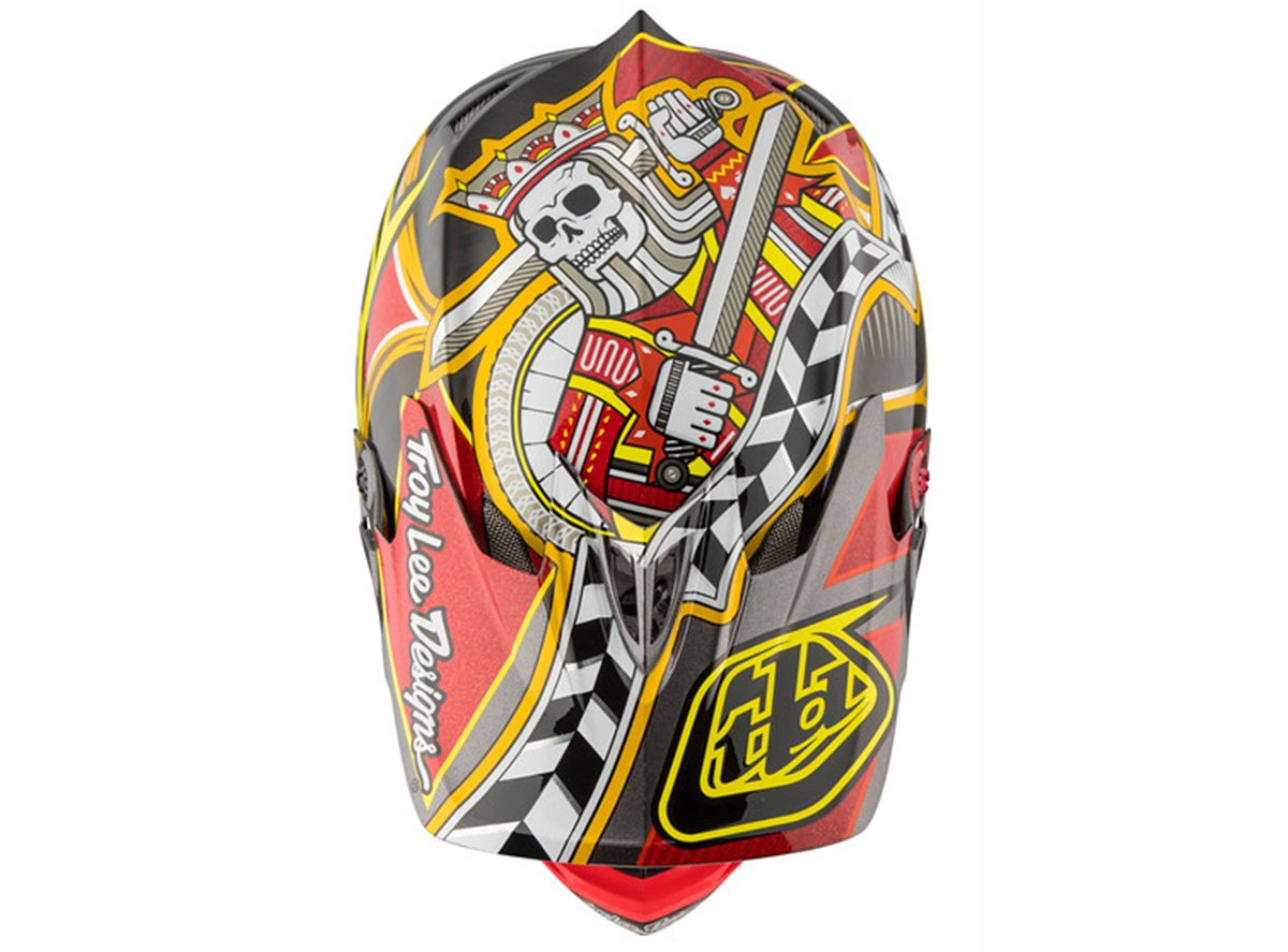 Troy Lee Designs D3 Carbon MIPS Full Face Helmet - Longshot Red