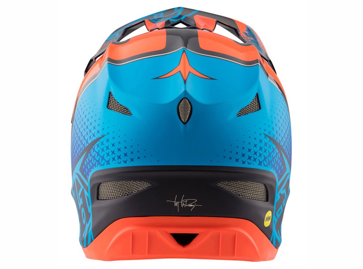 Troy Lee Designs D3 Carbon MIPS Full Face Helmet - Starburst Orange