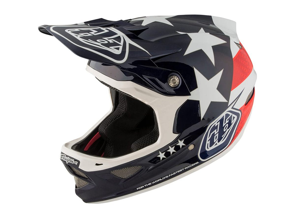 Troy Lee Designs D3 Carbon MIPS Full Face Helmet - Freedom - Blue - 2018 Freedom Blue Medium