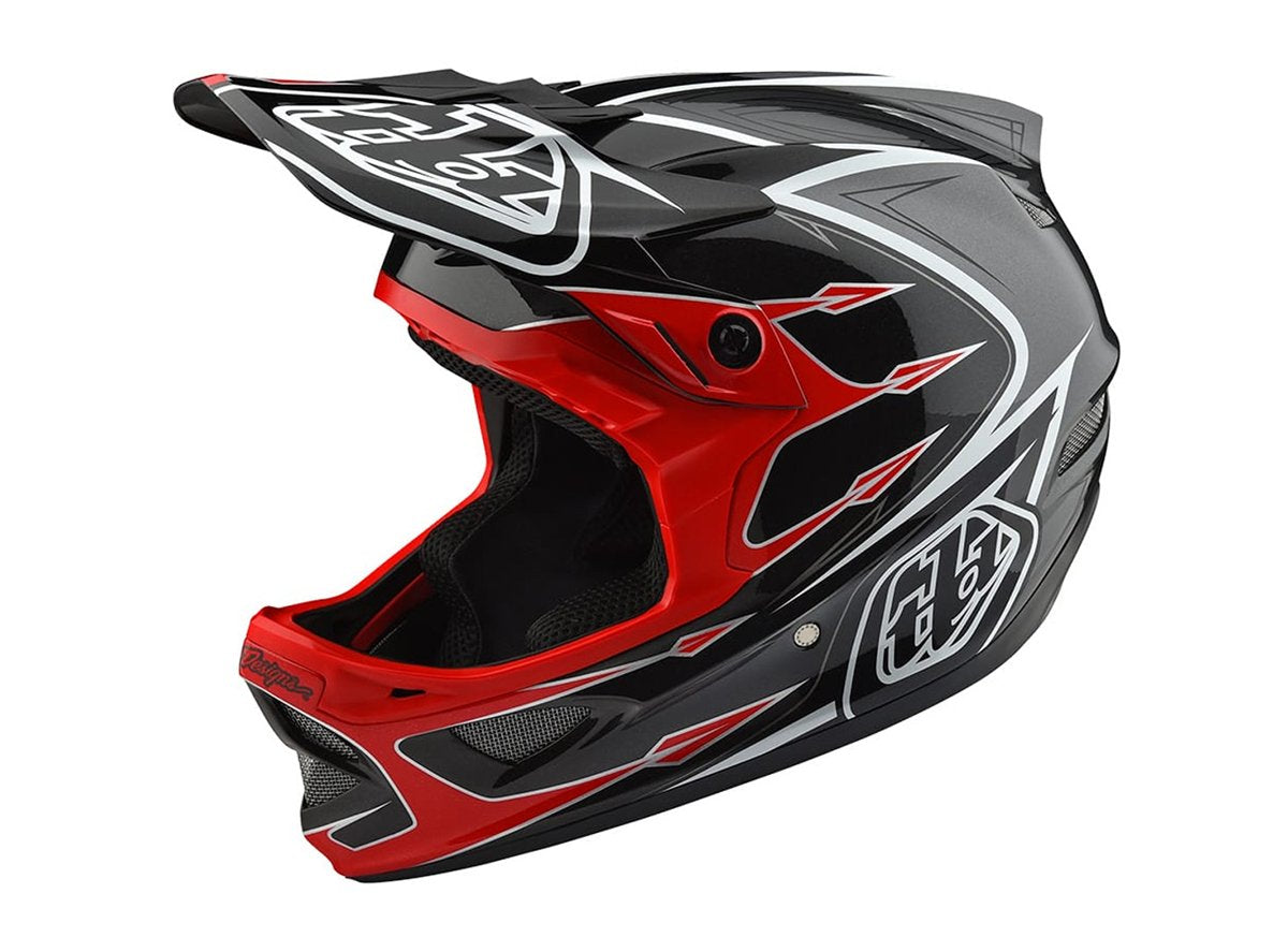 Troy Lee Designs D3 Composite Full Face Helmet - Corona Red-Gray - 2018 Corona Red - Gray Medium