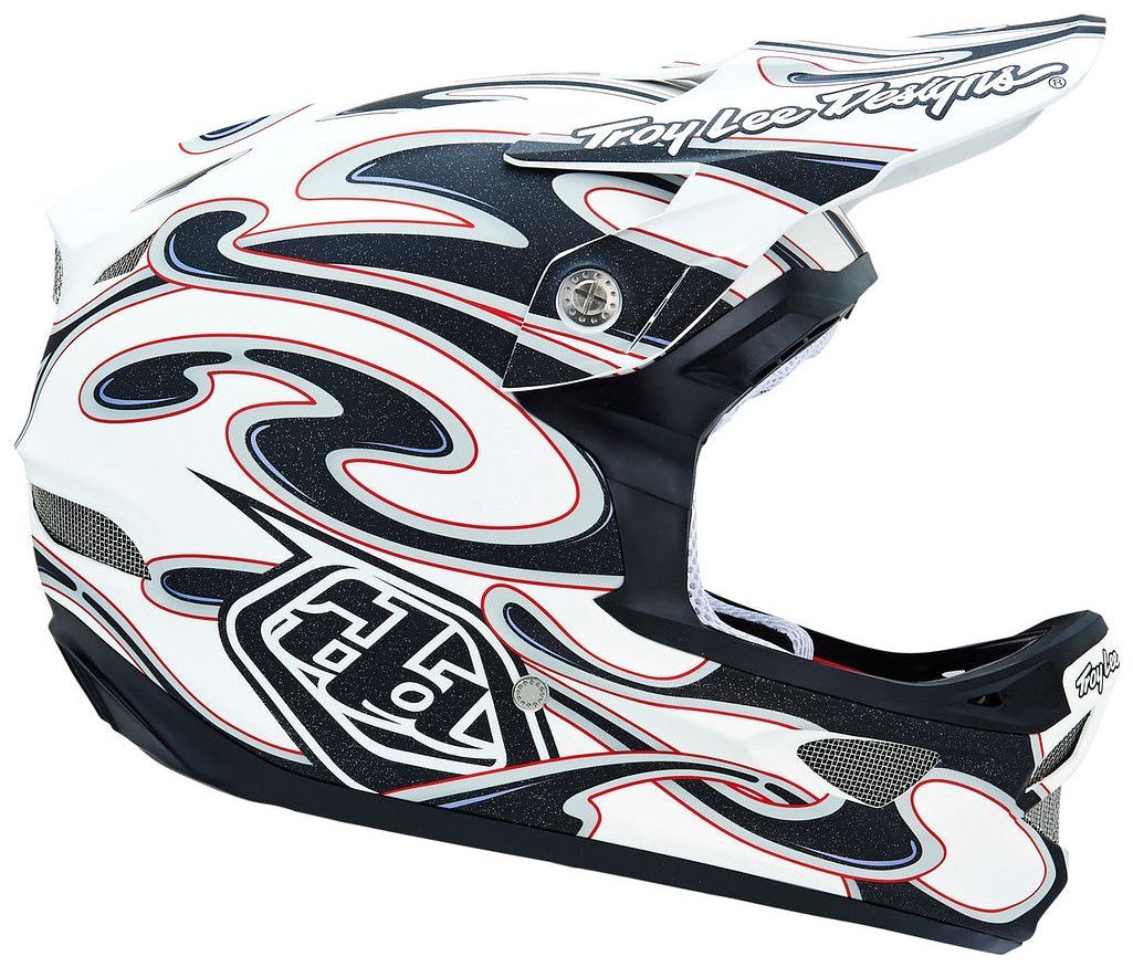 Troy Lee Designs D3 Composite Full Face Helmet - Squirt White Medium