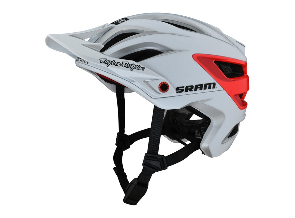 Troy Lee Designs A3 MIPS MTB Helmet - SRAM White SRAM White - Red X-Small/Small