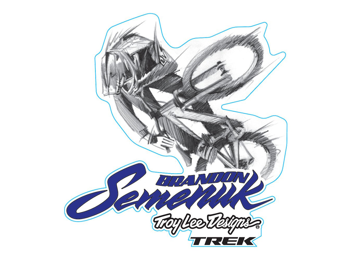 Troy Lee Designs Brandon Semenuk Sketch Sticker Blue
