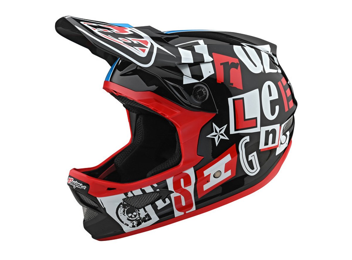 Troy Lee Designs D3 Fiberlite Full Face Helmet - Anarchy - Black Troy Lee Designs D3 Fiberlite Full Face Helmet - Anarchy - Black
