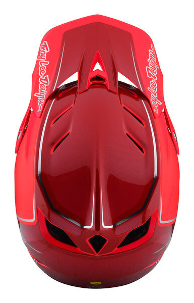 Troy Lee Designs D4 Composite Full Face Helmet - Shadow - Glo Red - 2022