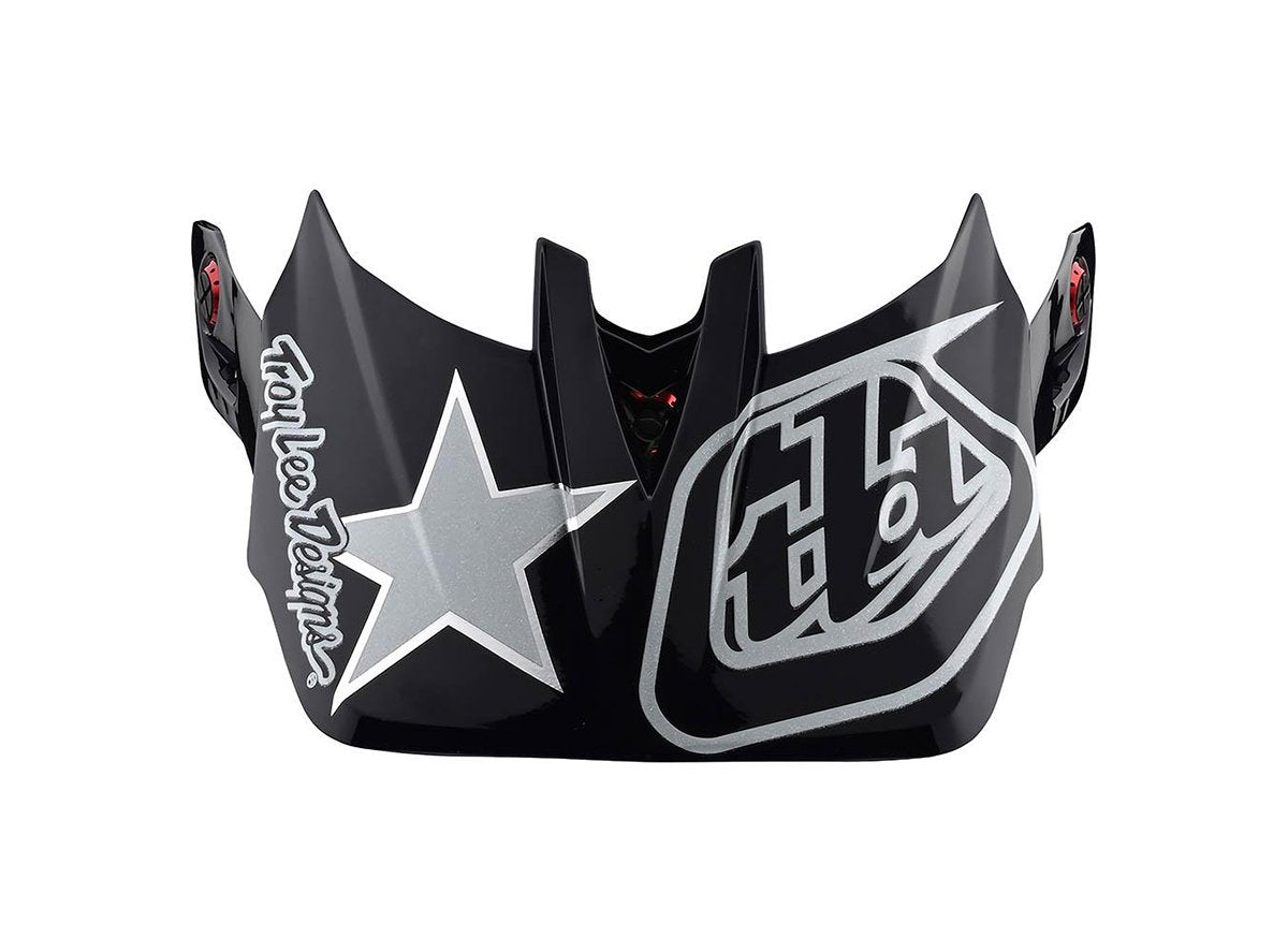 Troy Lee Designs D4 Replacement Visor - Freedom - Red-White Red - White