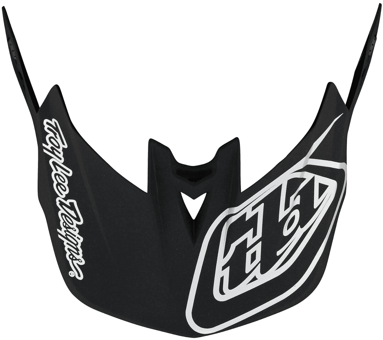 Troy Lee Designs D4 Replacement Visor - Stealth - Black-Silver Black - Silver