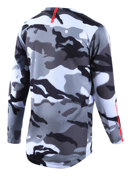 Troy Lee Designs Flowline Long Sleeve MTB Jersey - Youth - Spray Camo - White