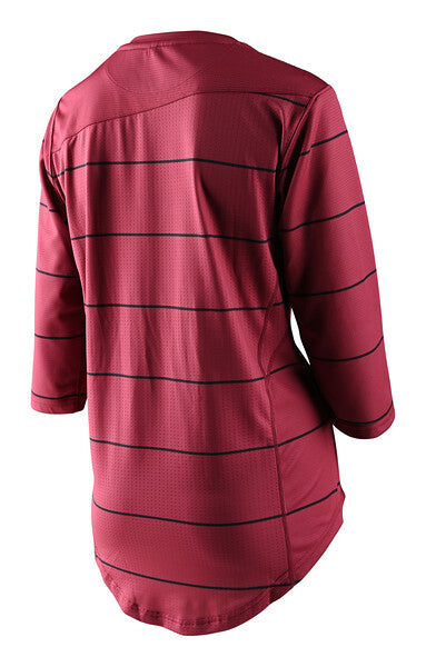Troy Lee Designs Mischief 3/4 Sleeve MTB Jersey - Womens - Pinstripe - Elderberry