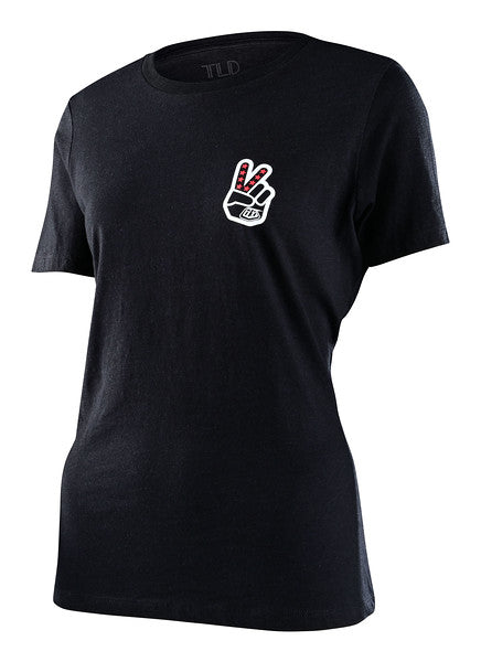 Troy Lee Designs Peace Out Short Sleeve Tee - Womens - Black Heather Black Heather Small