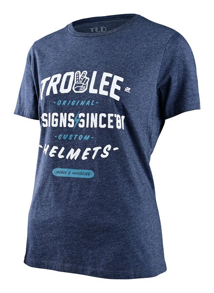Troy Lee Designs Roll Out Short Sleeve Tee - Womens - Navy Heather Navy Heather Small