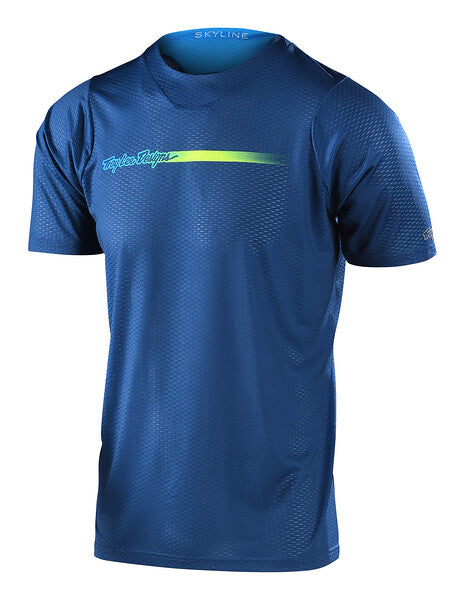 Troy Lee Designs Skyline Air Short Sleeve MTB Jersey - Channel - Dark Slate Blue - 2022 Dark Slate Blue Small