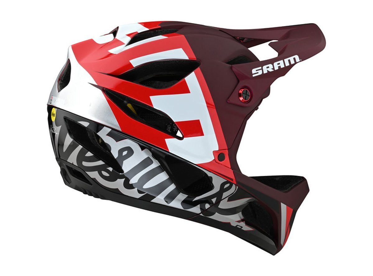 Troy Lee Designs Stage Full Face Helmet - Nova SRAM - Burgundy - 2021