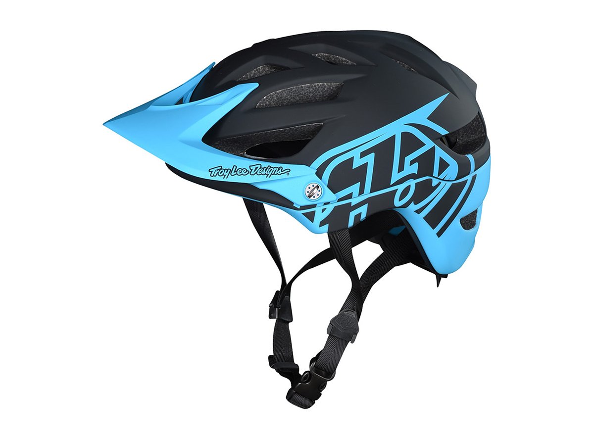 Troy Lee Designs A1 MIPS Classic Helmet - Youth - Black-Ocean Black - Ocean One Size