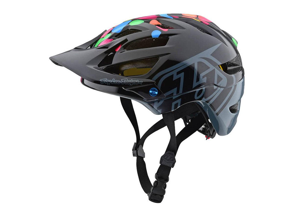 Troy Lee Designs A1 MIPS Jelly Beans Helmet - Youth - Black-Gray Black - Gray One Size