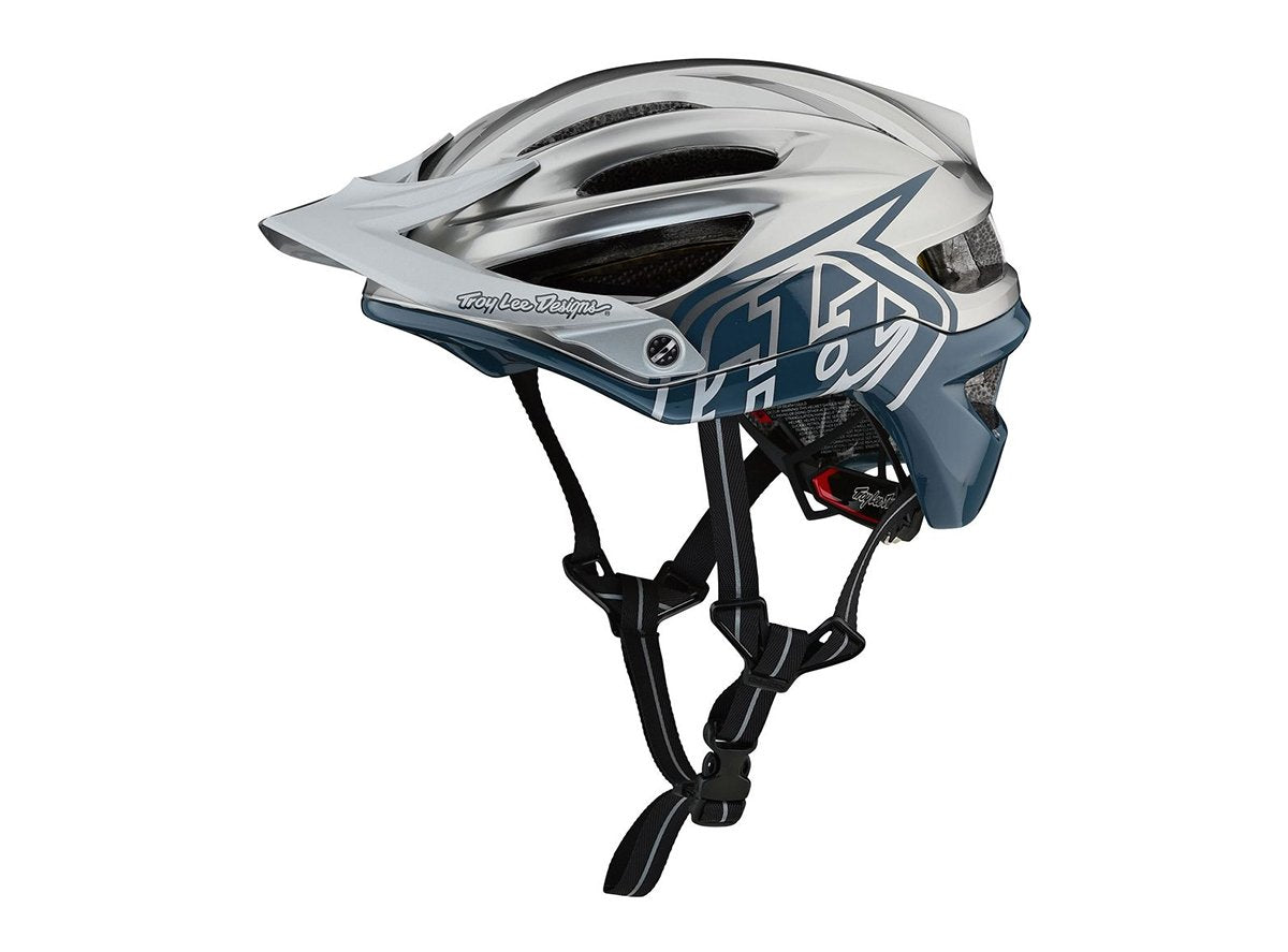 Troy Lee Designs A2 MIPS MTB Helmet - Decoy - Silver-Air Force Blue - 2019 Silver - Air Force Blue Small