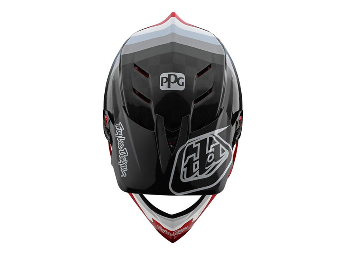 Troy Lee Designs D4 Carbon Full Face Helmet - Mirage - SRAM Red-Black - 2020