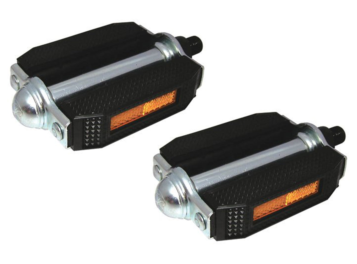 Ultracycle Rubber Block Platform Pedals - Black Black 9/16"