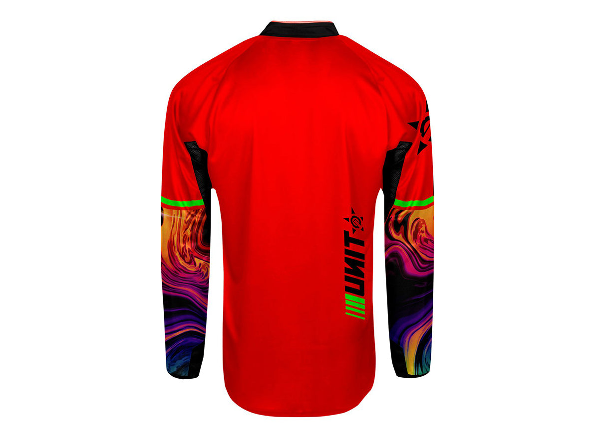 Unit Canister Long Sleeve MX Jersey - Red - 2021