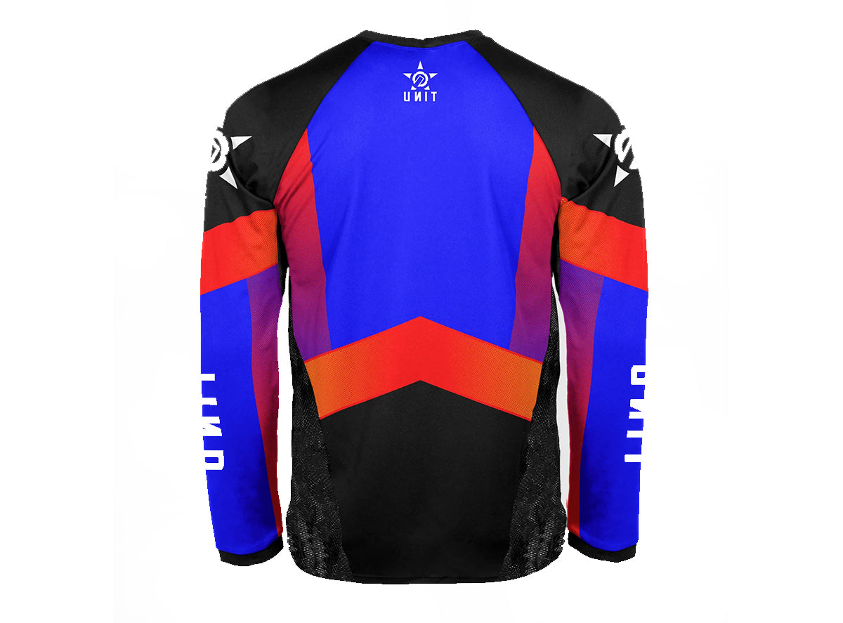 Unit Contender Long Sleeve MTB Jersey - Blue