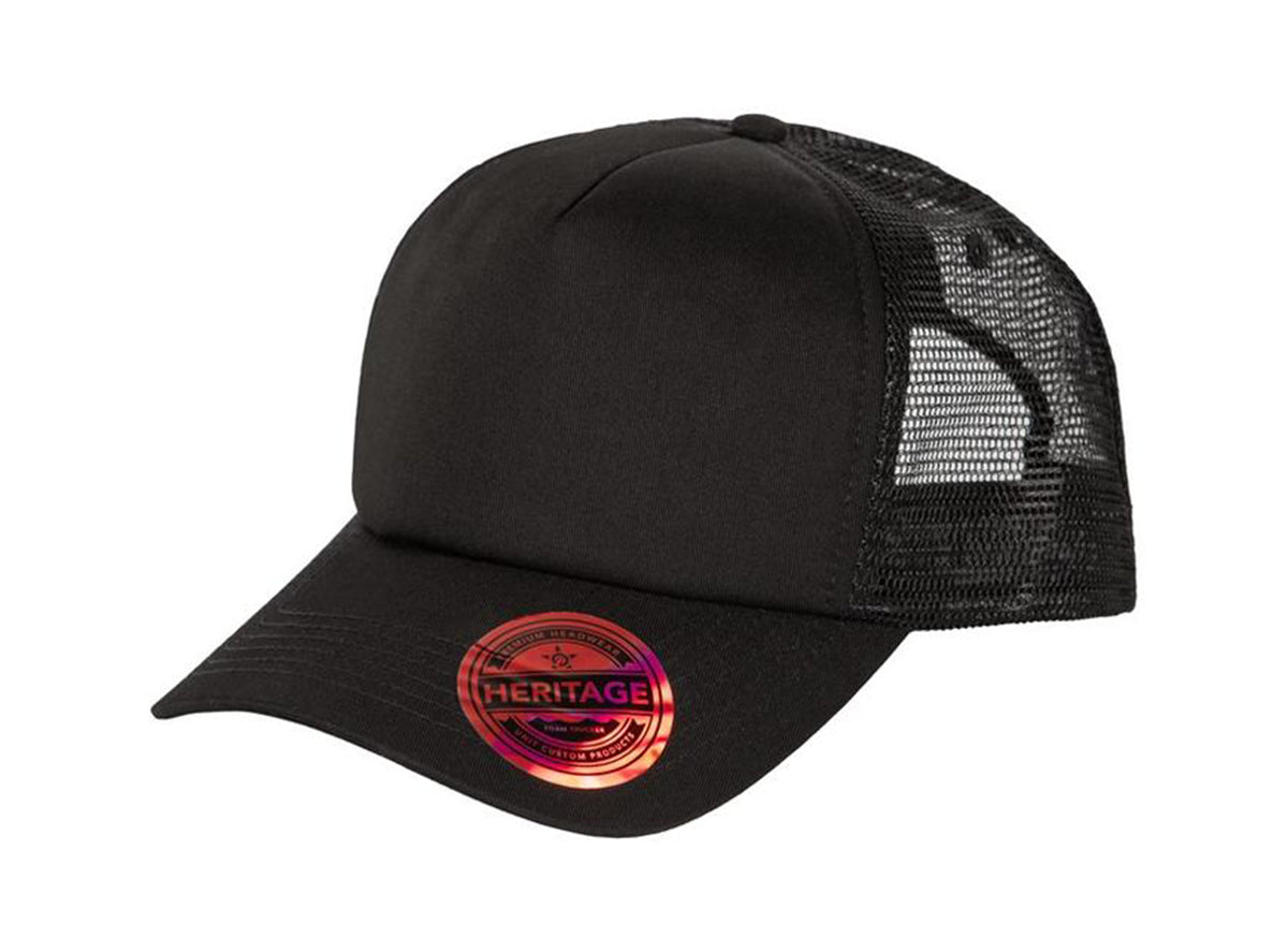 Unit Heritage Trucker Cap - Black Black One Size