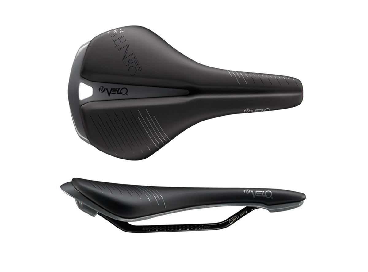 Velo Senso Ray Saddle - 143mm - Black Black Titanium Rail