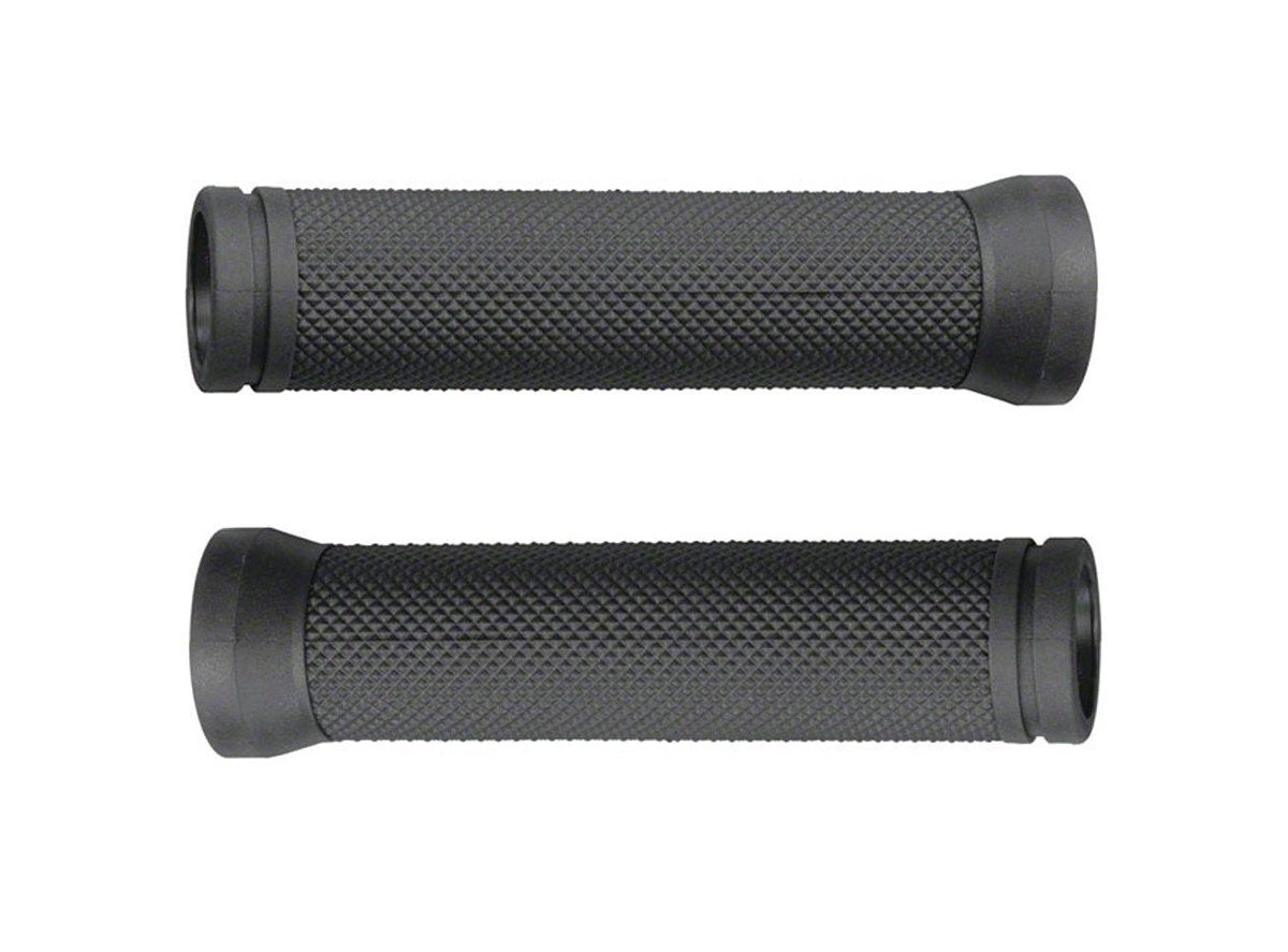 Velo Diamond Flangless Grips - Black Black 128mm