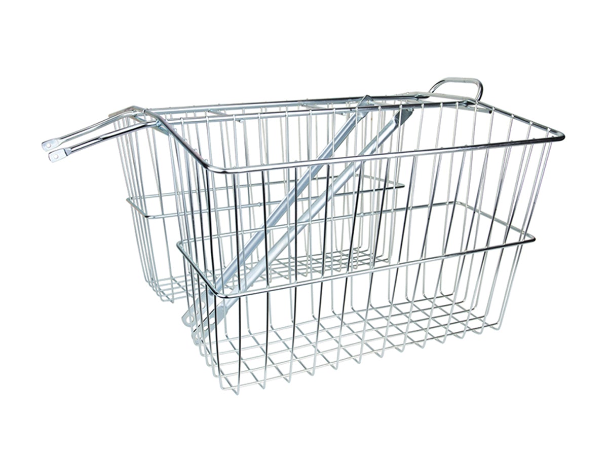 Wald 535 Twin Rear Basket - Silver Silver