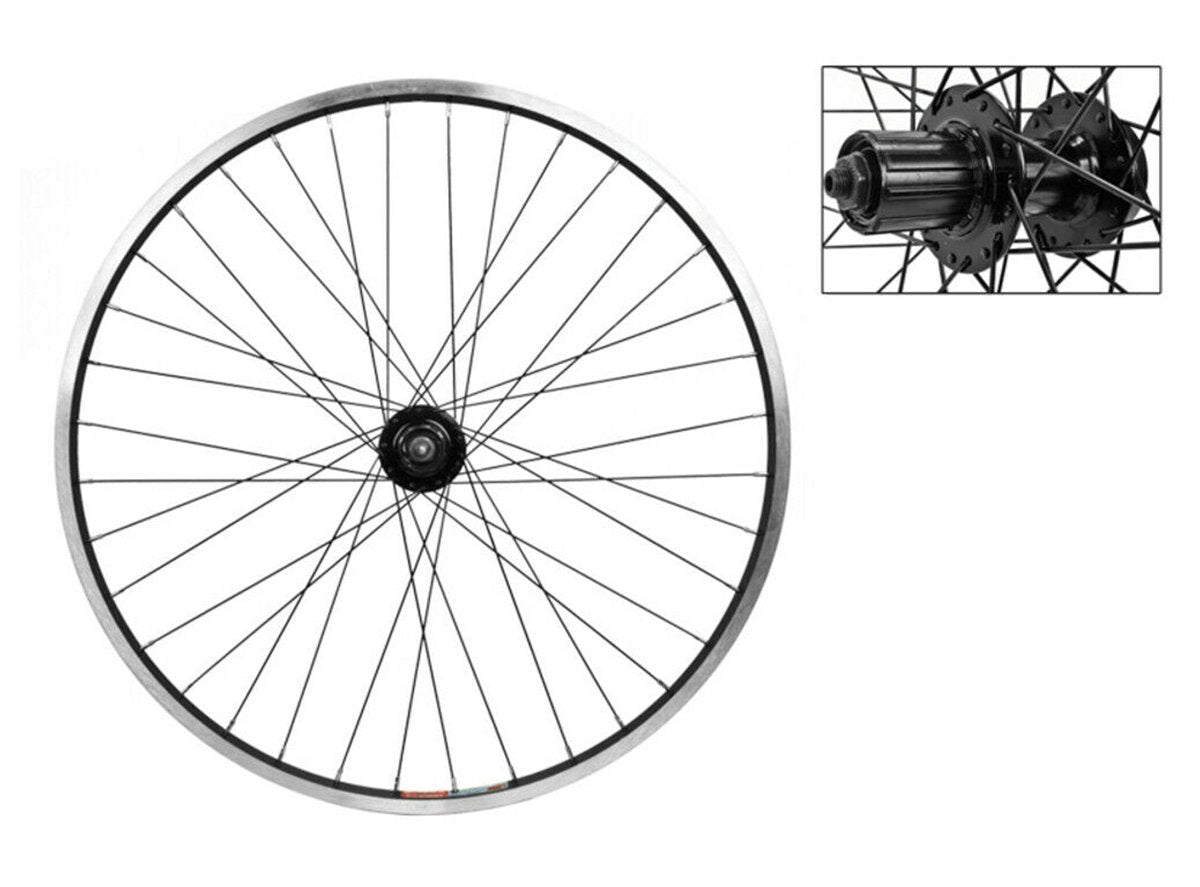 WheelMaster 26" Alloy Disc MTB Wheel - Rear Black 135mm QR - 36h