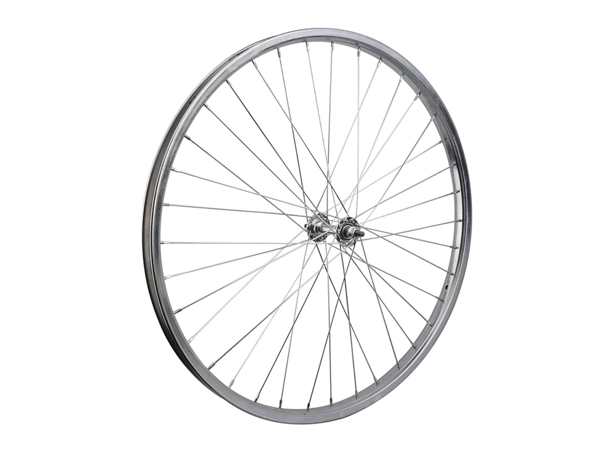 WheelMaster 26" Steel Cruiser Wheel - Front Silver 36h - 5/16"