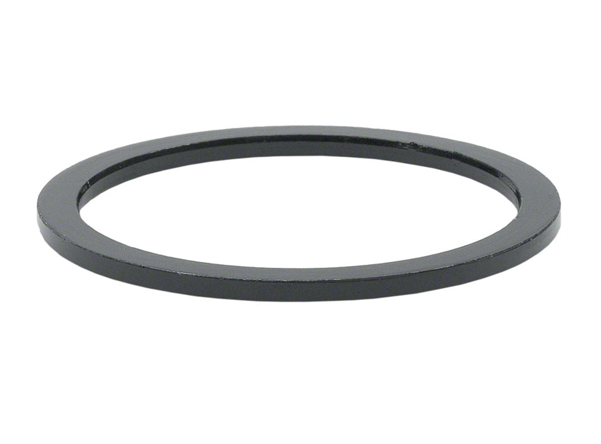 Wheels Manufacturing Aluminum Headset Spacer - 1" x 2mm - Black Black 1"