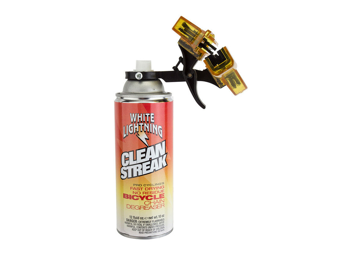 White Lightning Trigger Chain Cleaner System Red - Yellow 12oz