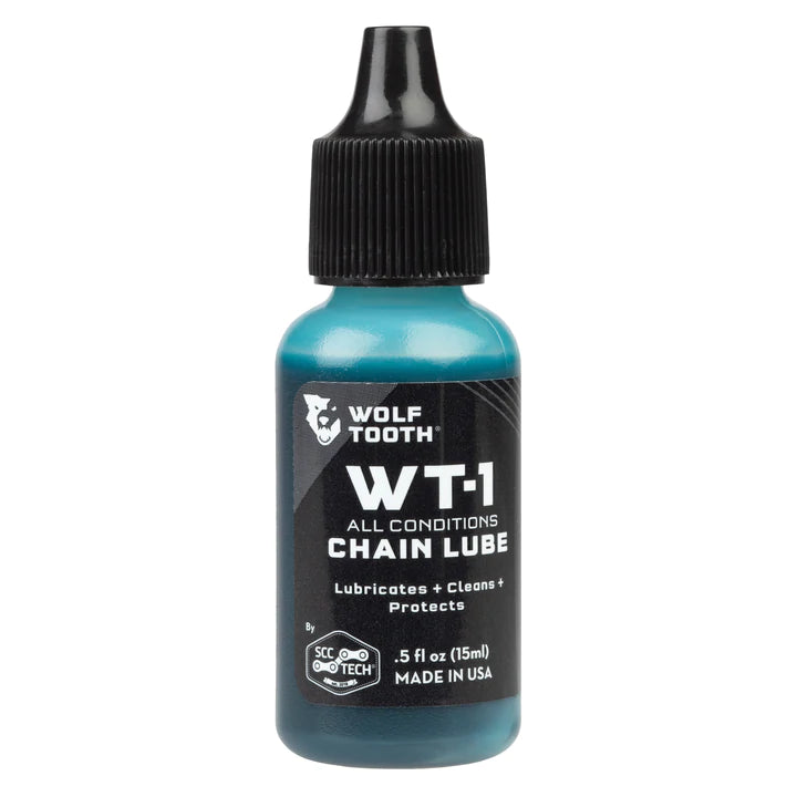 Wolf Tooth Components WT-1 Chain Lube for All Conditions Black - Blue 0.5oz Drip