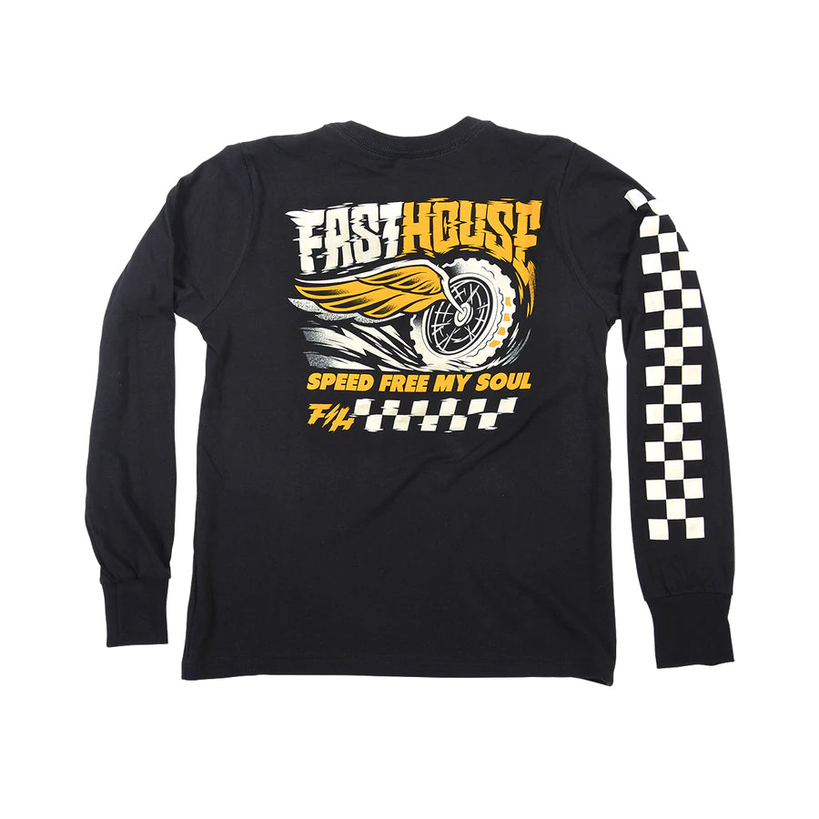 Fasthouse High Roller Long Sleeve Tee - Youth - Black