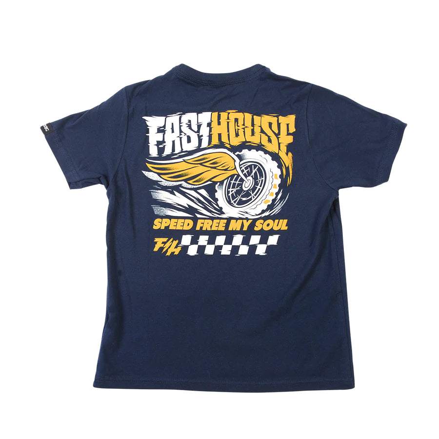 Fasthouse High Roller Long Sleeve Tee - Youth - Midnight Navy