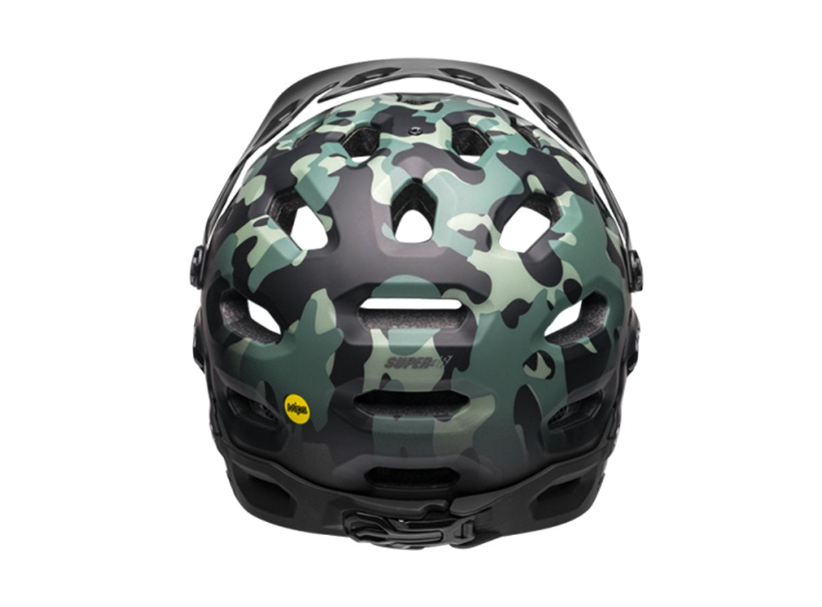 Bell Super 3R MIPS Full Face Helmet - Matt Black-Dark Green-Oak - 2019