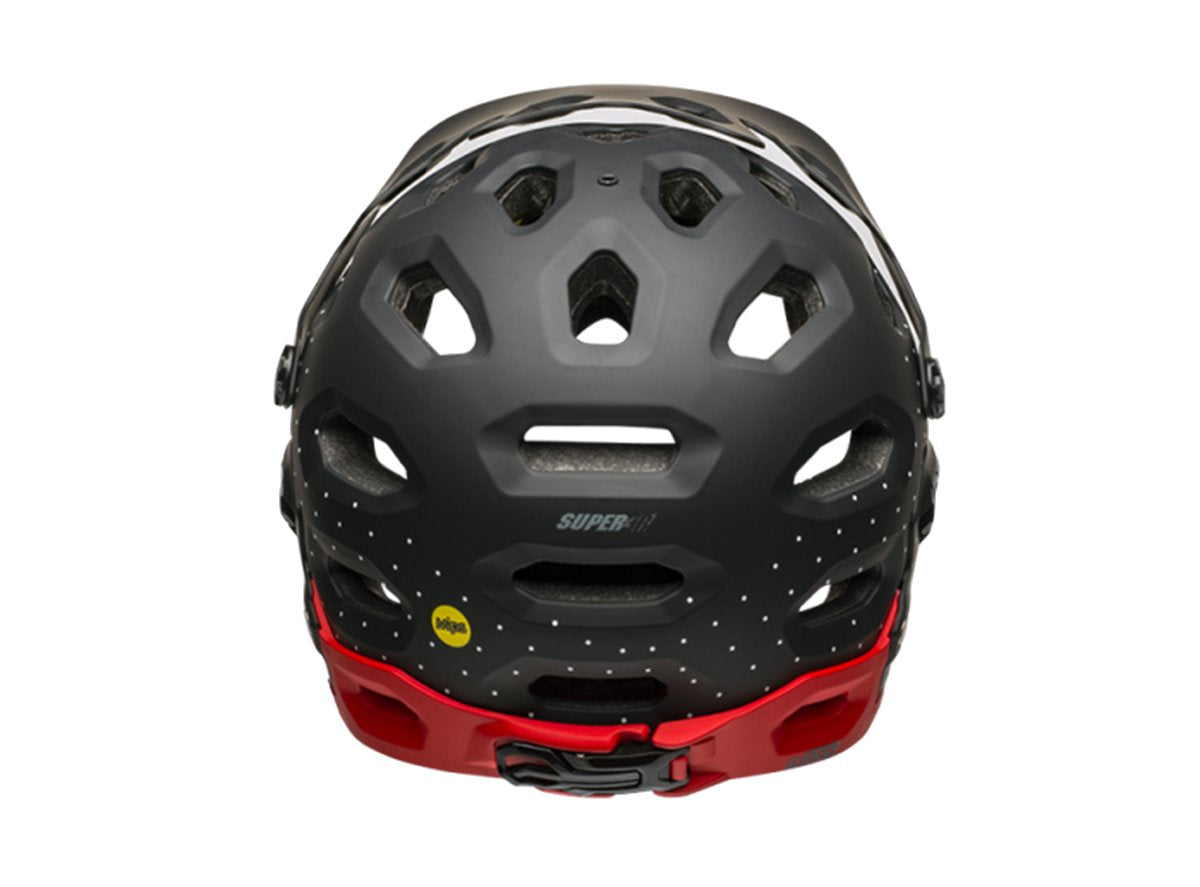 Bell Super 3R MIPS Full Face Helmet - Matt Black-White-Crimson - 2019