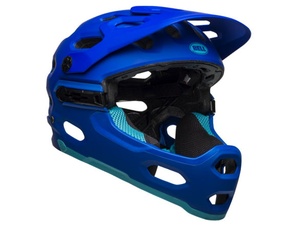 Bell Super 3R MIPS Full Face Helmet Matt Blue Bright Blue