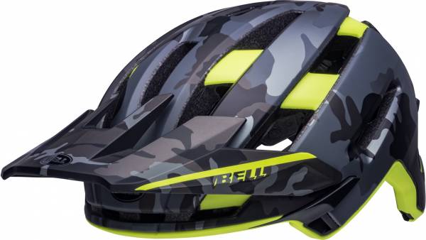 bell air helmet mtb Bell Super Air Spherical Helmet Small Matte Camo / Hi-Viz