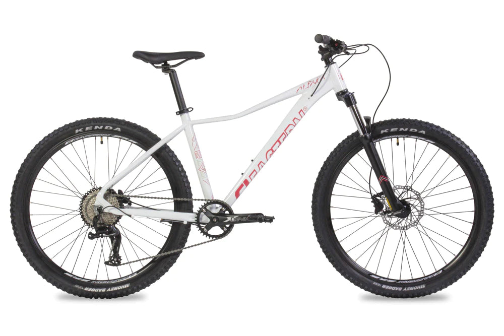 white womens bicycle Eastern Alpaka 27.5 MTB Hardtail Bike - White